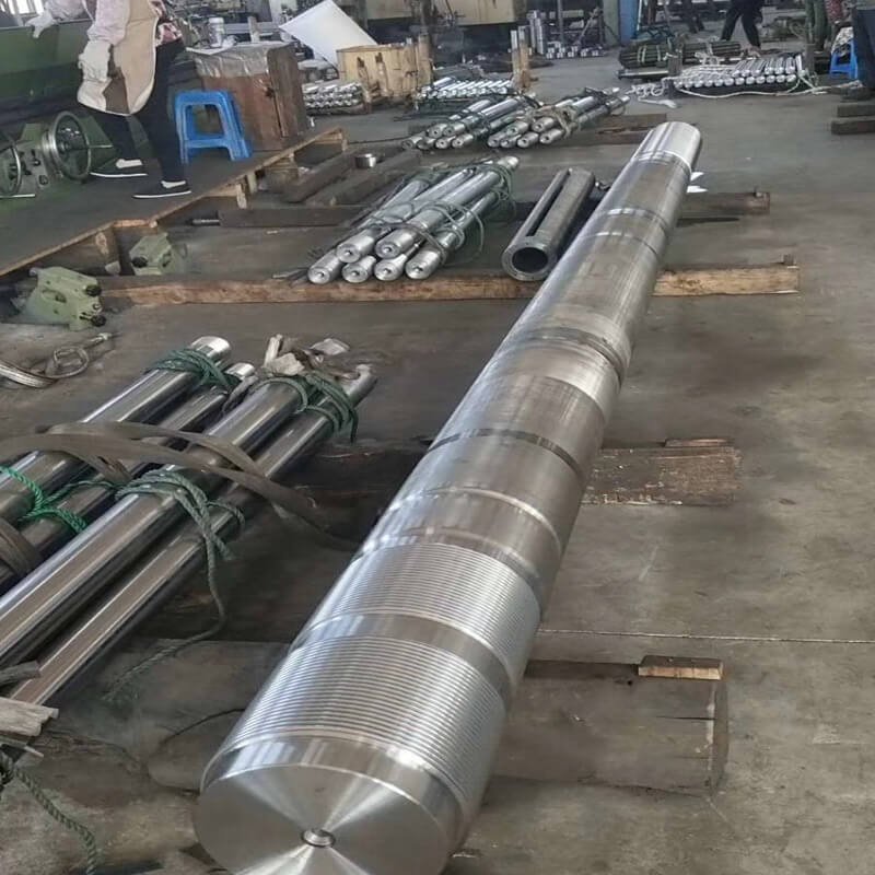 Hard chrome plated hydraulic cylinder rod for excavators and loaders