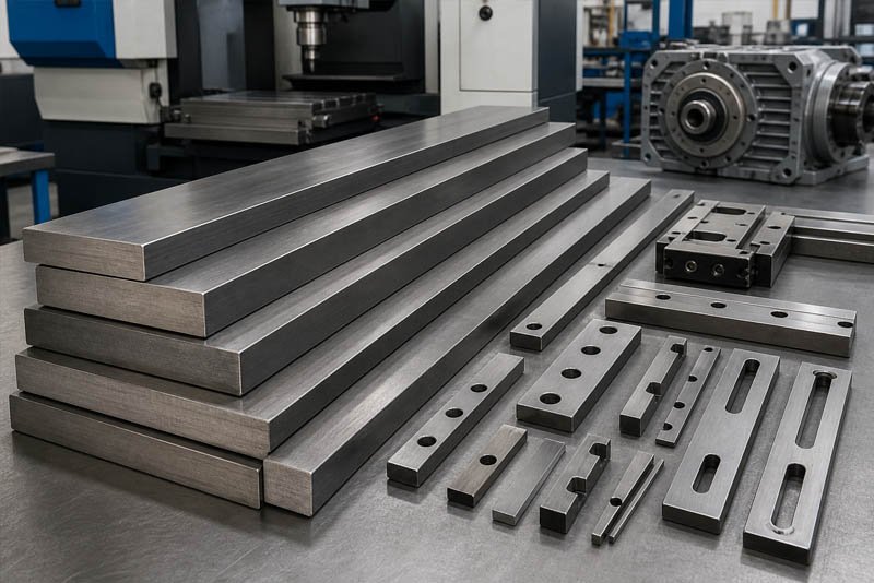 Cold drawn flat bar for mechanical components and machinery manufacturing