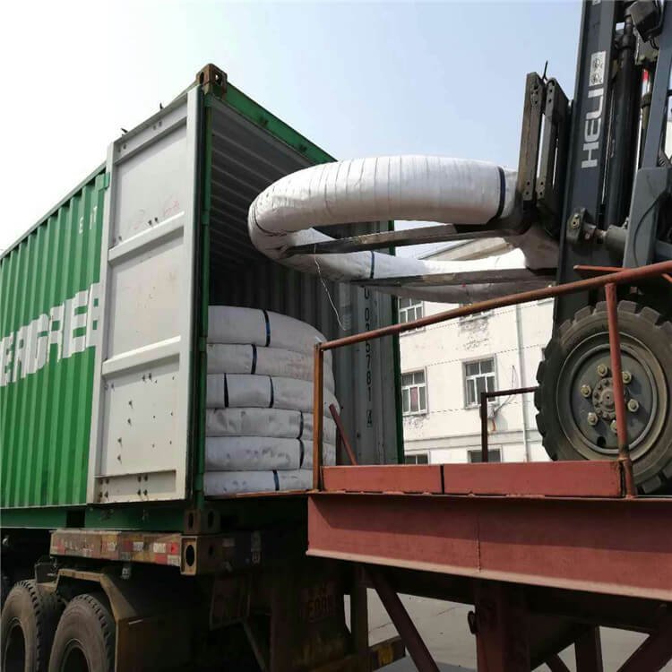 Container loading for ribbed cold drawn steel wire shipment
