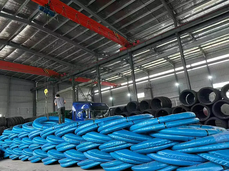 Indented prestressed concrete steel wire for improved concrete bonding