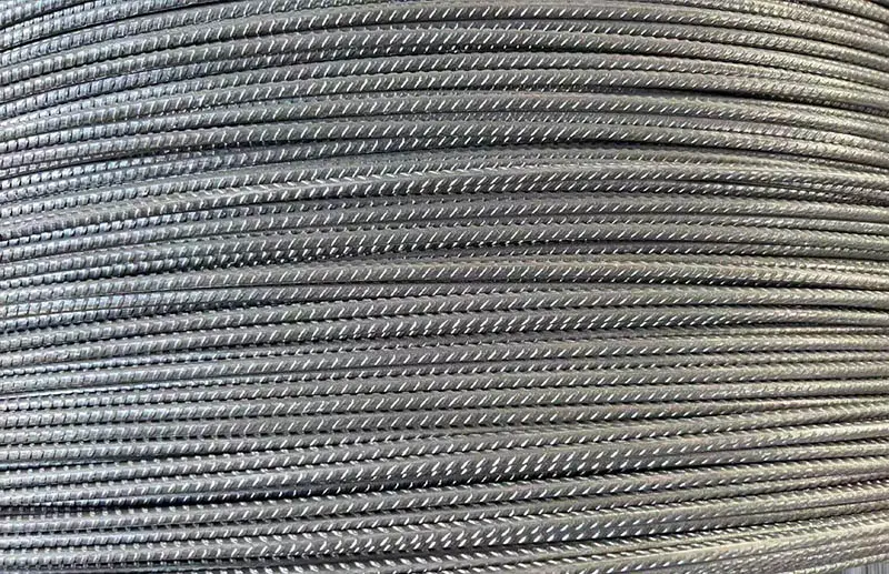 Ribbed cold drawn steel wire for welded reinforcement mesh and truss deck production