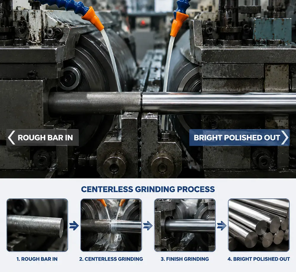 YaDa Surface Finishing and Grinding Center for centerless grinding steel bar and polished steel bar production