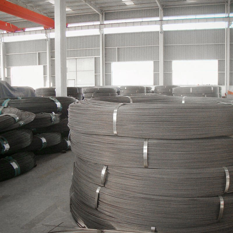 Ribbed steel wire for steel truss deck production