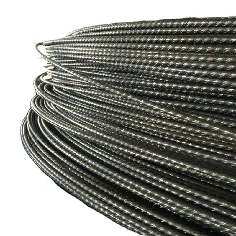 Ribbed wire for welded reinforcement mesh production